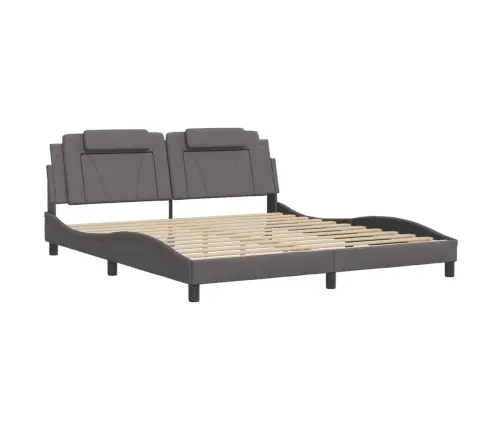 Lovos Rėmas, Viana, Be Čiužinio, Pilkos, 180X200cm Dirbtinė Oda