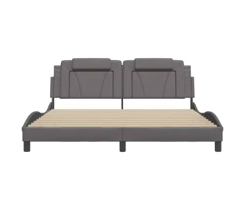Lovos Rėmas, Viana, Be Čiužinio, Pilkos, 180X200cm Dirbtinė Oda