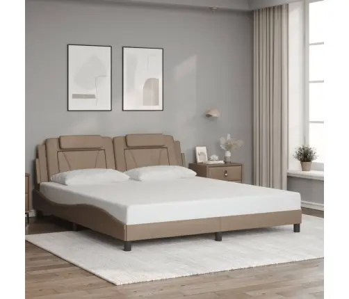 Lovos Rėmas, Viana, Be Čiužinio, Kapučino, 180X200cm Dirbtinė Oda
