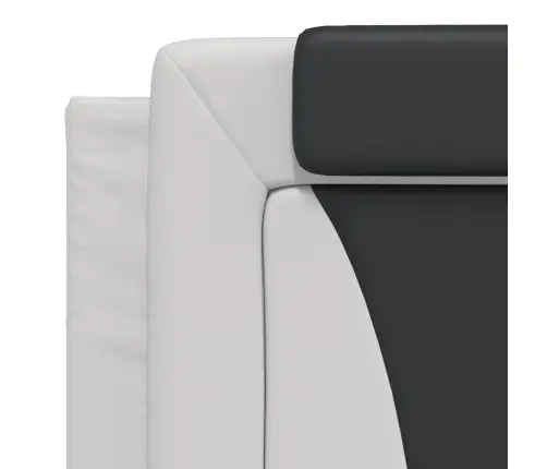 Lovos Rėmas, Viana, Be Čiužinio, Baltas/Juodas, 180X200cm Dirbtinė Oda