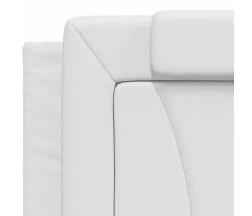 Gultas Rāmis Ar Galvgali, Balts, 200X200 Cm, Mākslīgā Āda Vidaxl