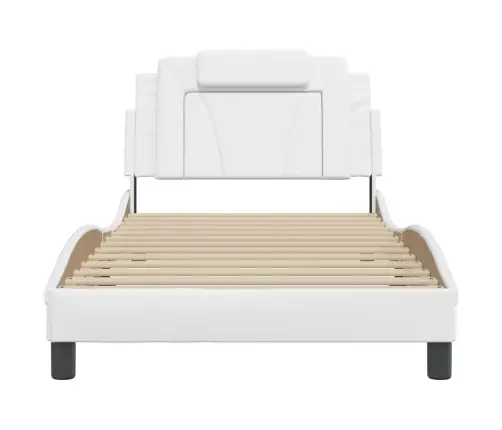 Lovos Rėmas, Viana, Be Čiužinio, Baltos Spalvos, 100X203Cm Dirbtinė Oda