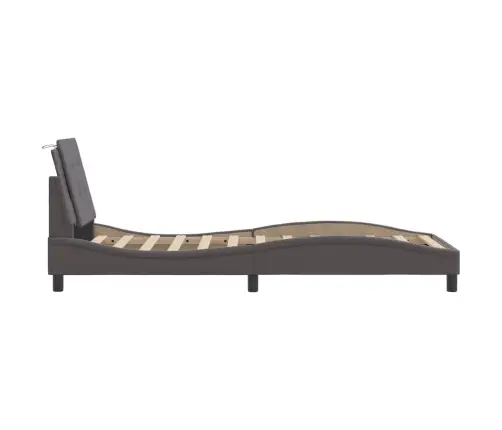 Voodiraam Ilma Madratsita Zadar, Hall, 90X190 cm Kunstnahk