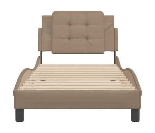 Voodiraam Ilma Madratsita Zadar, Cappuccino, 90X190 cm Kunstnahk