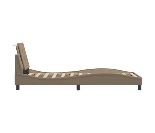 Voodiraam Ilma Madratsita Zadar, Cappuccino, 90X190 cm Kunstnahk