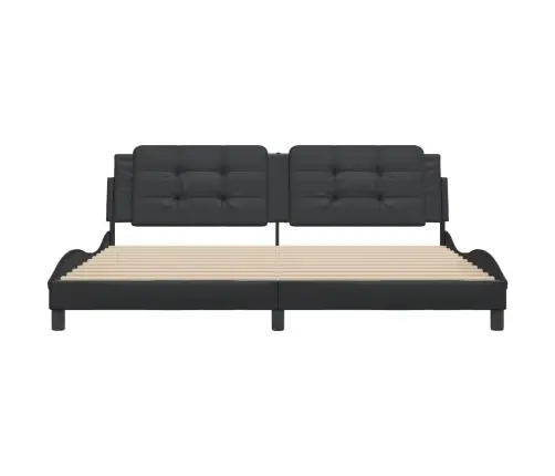 Lovos Rėmas Be Čiužinio, Zadar, Juodos, 200X200 cm Dirbtinė Oda