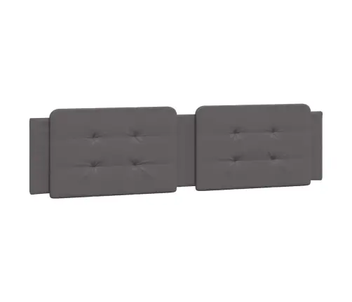 Gultas Rāmis Ar Galvgali, Pelēks, 200X200 Cm, Mākslīgā Āda Vidaxl