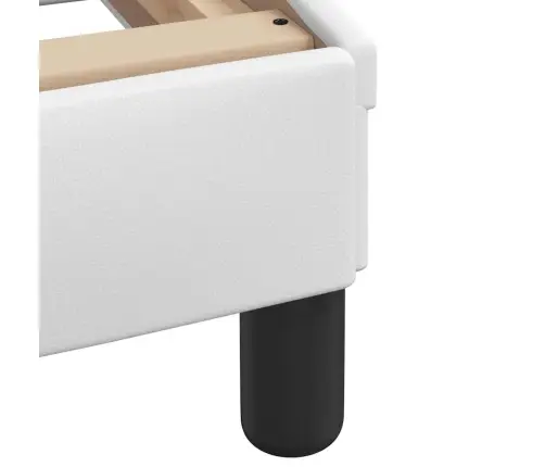 Gultas Rāmis Bez Matrača, Zadar, Balts, 100X203 Cm, Mākslīgā Āda Vidaxl