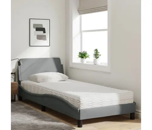 Voodi Madratsiga Dover, Helehall, 90 X 190 cm Kangas