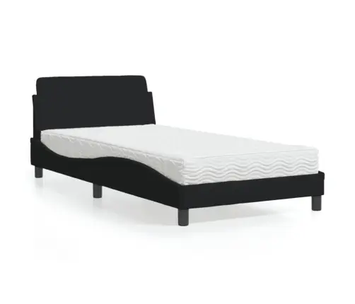 Lova Su Čiužiniu, Dover, Juodos Spalvos, 100X200cm Audinys