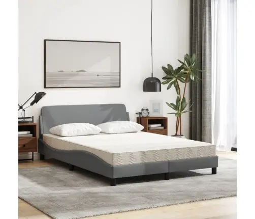 Voodi Madratsiga Dover, Helehall, 140X200 cm Kangas