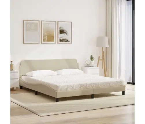 Voodi Madratsiga Dover, Kreemjas, 180X200 cm Kangas