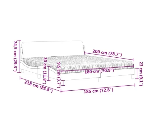 Gulta Ar Matraci, Dover, Tumši Zaļš Samts, 180X200 Cm Vidaxl