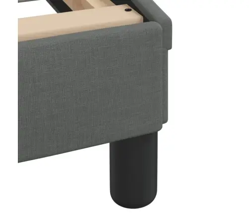 Gulta Ar Matraci, Tumši Pelēks Audums, 200X200 Cm Vidaxl