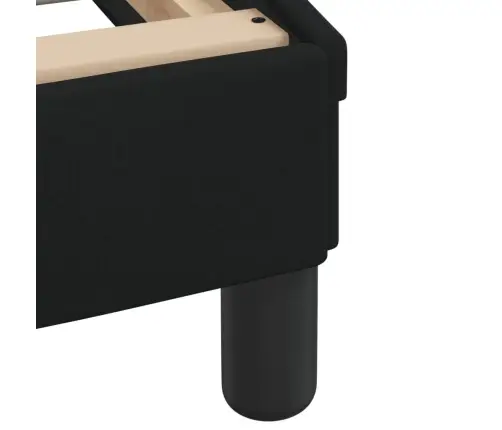 Gulta Ar Matraci, Melna Audums, 200X200 Cm Vidaxl