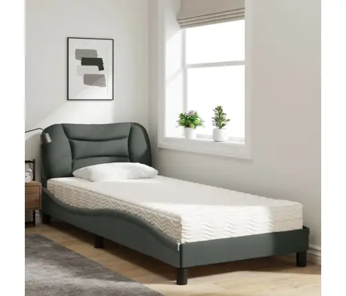 Lova Su Čiužiniu, Hvar, Tamsiai Pilkos Spalvos, 80X200cm Audinys