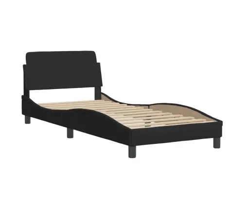 Gultas Rāmis Ar Matraci, Melns, 90X200 Cm, Audums Vidaxl Gultas Rāmis Ar Matraci, Melns, 90X200 Cm, Audums Vidaxl