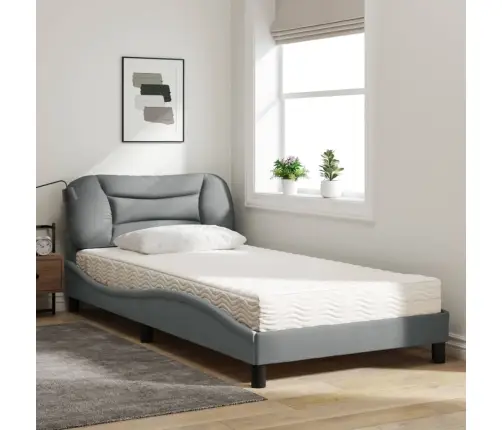 Voodi Madratsiga Hvar, Helehall, 100 X 200 cm Kangas