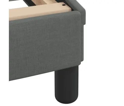 Gulta Ar Matraci, Tumši Pelēka Audums, 140X190 Cm Vidaxl