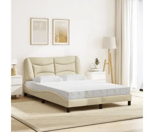 Lova Su Čiužiniu, Hvar, Kreminės Spalvos, 140X190cm Audinys