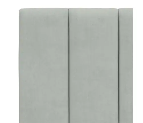 Voodi Madratsiga Hanko, Helehall, 120X200 cm Samet