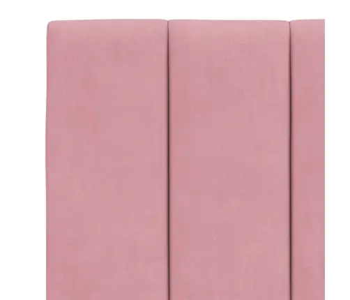 Gulta Ar Matraci, Hanko, Rozā Samts, 120X200 Cm Vidaxl