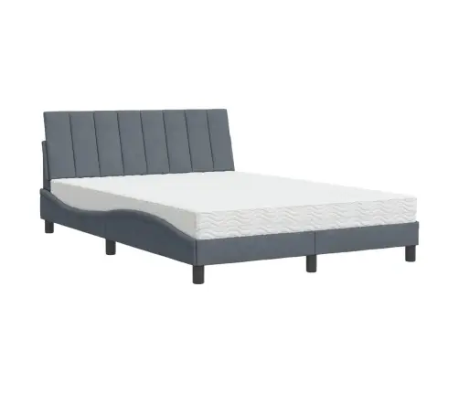 Voodi Madratsiga Hanko,Tumehall, 140X190 cm Samet