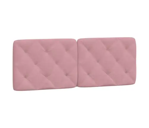 Gulta Ar Matraci, Rozā Samts, 140X190 Cm Vidaxl