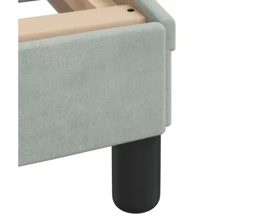 Gulta Ar Matraci, Gaiši Pelēka Samts, 160X200 Cm Vidaxl