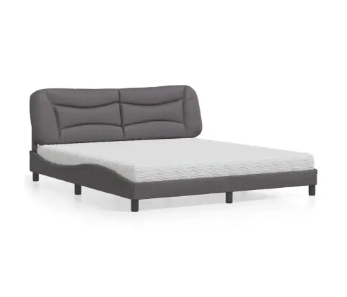 Voodi Madratsiga Hvar, Hall, 180X200 cm Kunstnahk