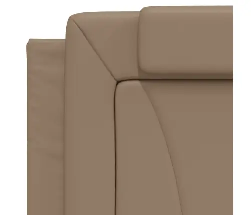 Gulta Ar Matraci, Kapučīno, 100X200 Cm, Mākslīgā Āda Vidaxl