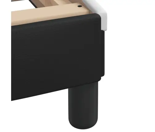 Lova, Viana, Su Čiužiniu, Juoda Ir Balta, 140X190cm Dirbtinė Oda