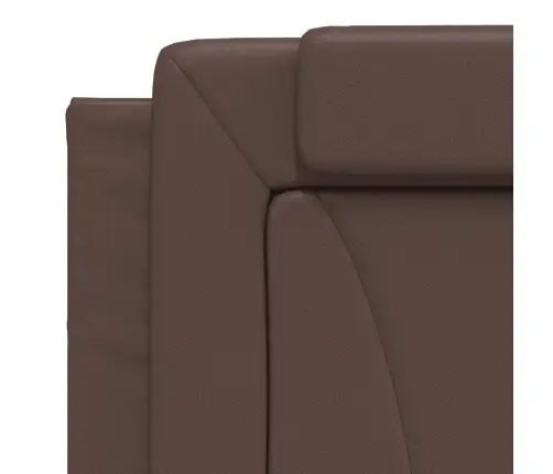 Gulta, Viana, Ar Matraci, Brūna, 180X200 Cm, Mākslīgā Āda Vidaxl