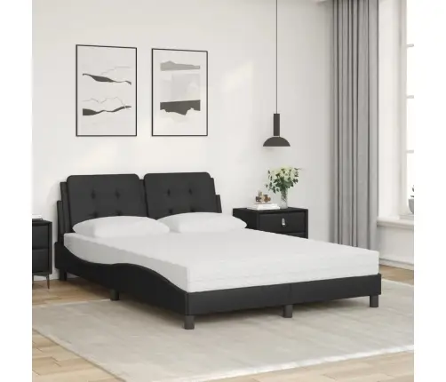 Gultas Rāmis Bez Matrača, Zadar, Melna, 120X200 Cm, Mākslīgā Āda Vidaxl