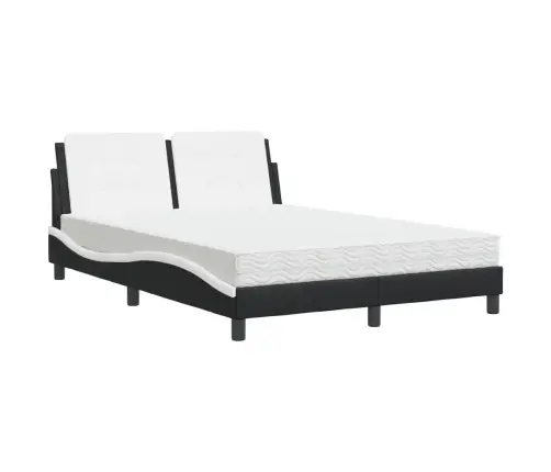 Gultas Rāmis Bez Matrača, Zadar, Melna Un Baltu, 120X200 Cm, Mākslīgā Āda Vidaxl