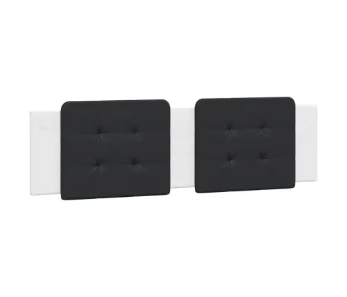 Gulta Ar Matraci, Balta Un Melna, 180X200 Cm, Mākslīgā Āda Vidaxl