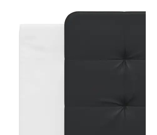 Gulta Ar Matraci, Balta Un Melna, 180X200 Cm, Mākslīgā Āda Vidaxl