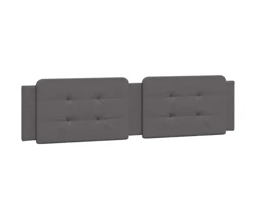 Gulta Ar Matraci, Pelēka, 200X200 Cm, Mākslīgā Āda Vidaxl