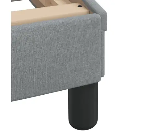 Gultas Rāmis Ar Led Bez Matrača, Gaiši Pelēks, 80X200Cm, Audums Vidaxl