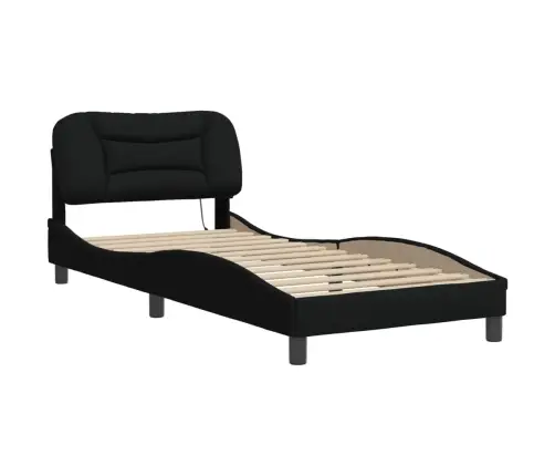 Voodiraam Led-Iga Ilma Madratsita Hvar , Must, 90X190cm Kangas