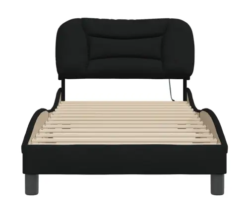 Voodiraam Led-Iga Ilma Madratsita Hvar , Must, 90X190cm Kangas