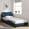Voodiraam Led-Iga Ilma Madratsita Hvar, Sinine, 90 X 190 cm Kangas