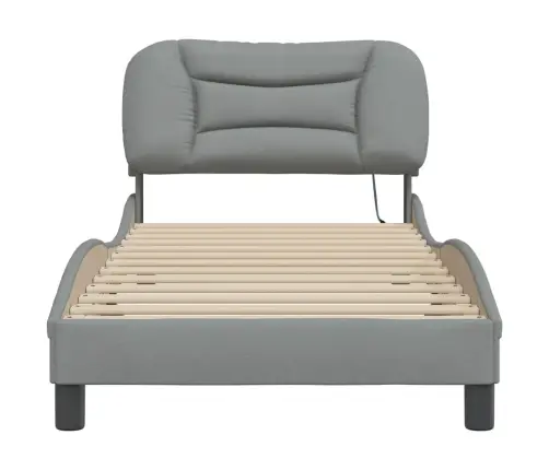 Lovos Rėmas Su Led Be Čiužinio, Hvar, Šviesiai Pilkas, 90X200 Cm