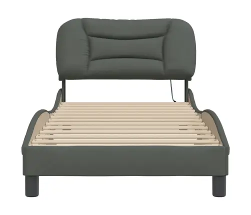 Lovos Rėmas Su Led Be Čiužinio, Hvar, Tamsiai Pilkas, 90X200 Cm