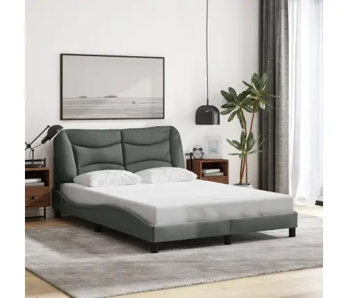 Gultas Rāmis Ar Led Bez Matrača, Tumši Pelēks, 120X200 Cm Vidaxl