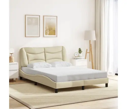 Voodiraam Led-Iga Ilma Madratsita Hvar, Kreem, 120X200 cm Kangas