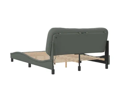 Gultas Rāmis Ar Led Bez Matrača, Tumši Pelēks, 140X200 Cm Vidaxl