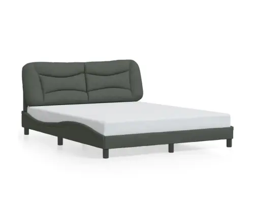 Gultas Rāmis Ar Led Bez Matrača, Tumši Pelēks, 160X200 Cm Vidaxl