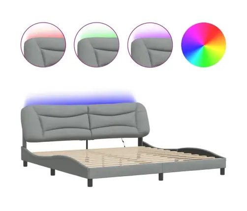 Voodiraam Led-Iga Ilma Madratsita Hvar, 200 X 200 cm Kangas