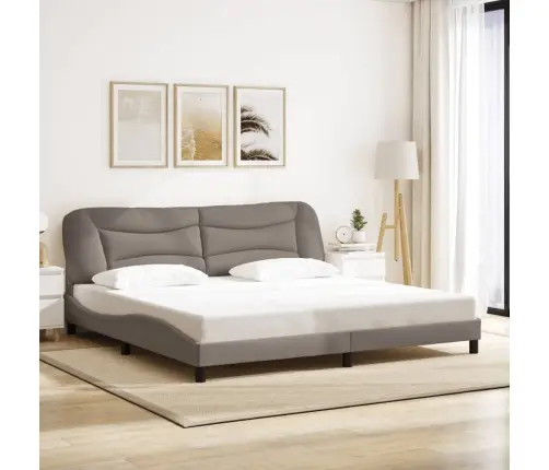 Gultas Rāmis Ar Led, Pelēkbrūns, 200X200 Cm, Audums Vidaxl Gultas Rāmis Ar Led, Pelēkbrūns, 200X200 Cm, Audums Vidaxl